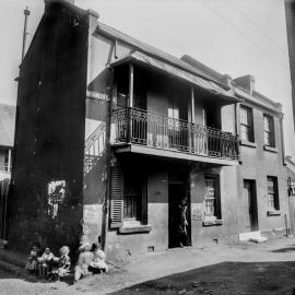 Glass Negative - Terraces in Charles Lane Woolloomooloo, circa 1913