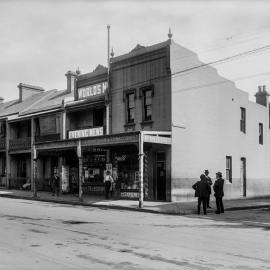 Glass Negative - Newsagent in Abercrombie Street Chippendale, circa 1913