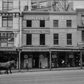 Glass Negative - Cropley's Shoes in George Street Haymarket, 1918