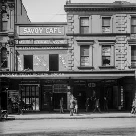 Glass Negative - Savoy Café in George Street Sydney, 1918