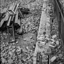 Glass Negative - Demolition site, location unknown, Sydney, 1918