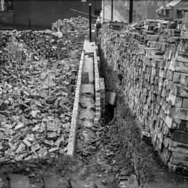 Glass Negative - Demolition site, location unknown, Sydney, 1918