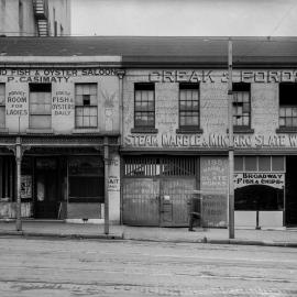 Glass Negative - Commercial premises in George Street West Ultimo, 1918