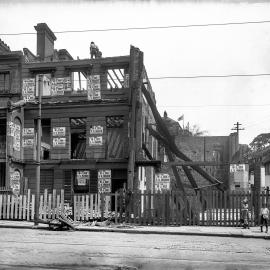 Glass Negative - Demolition of terraces in Wentworth Avenue Surry Hills, 1918