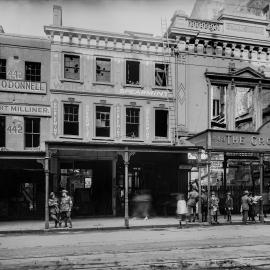 Glass Negative - The Crown Studios fire in George Street, 1919