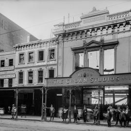 Glass Negative - The Crown Studios fire in George Street, 1919