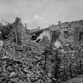 Glass Negative - Demolition site in Bourke Street Darlinghurst, 1919