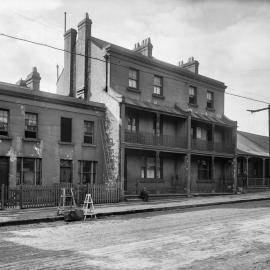 Glass Negative - Terraces in Union Street, Pyrmont, 1919