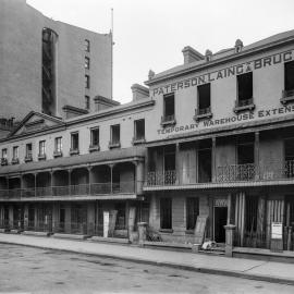 Glass Negative - Wynyard Terrace in Carrington Street Sydney, 1919