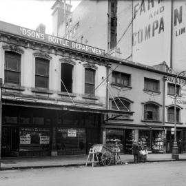 Glass Negative - Commercial buildings in Market Street, Sydney 1920