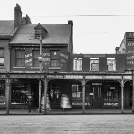 Glass Negative - Shops in George Street Ultimo, 1920