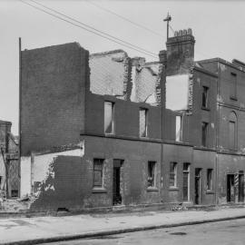 Glass Negative - Building demolition in Grosvenor Street Sydney,1920