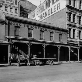 Glass Negative - John Broomfield in Sussex Street Sydney, 1920