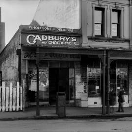 Glass Negative - Retail shops on George Street West Ultimo,1920