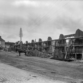 Glass Negative - Construction of City Municipal Market Building Number 2 in Haymarket, 1909