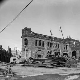Glass Negative - Construction of City Municipal Market Building Number 2 in Haymarket, 1910