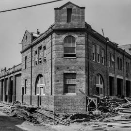 Glass Negative - Construction of City Municipal Market Building Number 2 in Haymarket, 1910