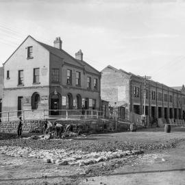 Glass Negative - Construction of City Municipal Market Building Number 2 in Haymarket, 1910