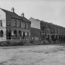 Glass Negative - Construction of City Municipal Market Building Number 2 in Haymarket, 1910