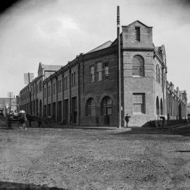 Glass Negative - Construction of City Municipal Market Building Number 2 in Haymarket, 1910