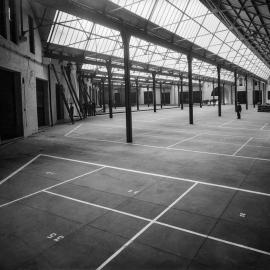 Glass Negative - Construction of City Municipal Market Building Number 2 in Haymarket, 1910