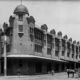 Glass Negative - Construction of the Municipal Market Stores in Haymarket, 1911