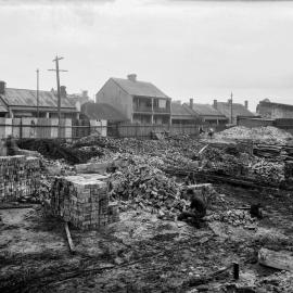 Glass Negative - Construction of the Municipal Council of Sydney Electricity Depot Camperdown, 1919