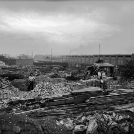 Glass Negative - Construction of the Municipal Council of Sydney Electricity Depot Camperdown, 1919