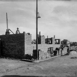 Glass Negative - Construction of the Municipal Council of Sydney Electricity Depot Camperdown, 1919