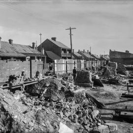 Glass Negative - Construction of the Municipal Council of Sydney Electricity Depot Camperdown, 1919