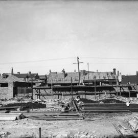 Glass Negative - Construction of the Municipal Council of Sydney Electricity Depot Camperdown, 1919