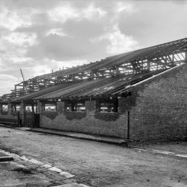 Glass Negative - Construction of the Municipal Council of Sydney Electricity Depot Camperdown, 1919