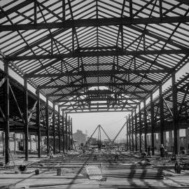 Glass Negative - Construction of the Municipal Council of Sydney Electricity Depot Camperdown, 1919