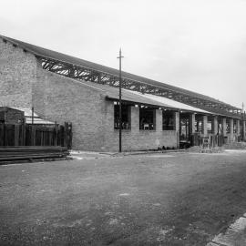 Glass Negative - Construction of the Municipal Council of Sydney Electricity Depot Camperdown, 1919