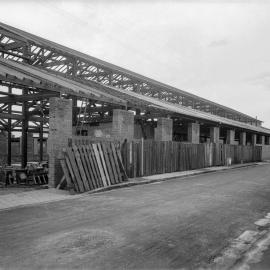 Glass Negative - Construction of the Municipal Council of Sydney Electricity Depot Camperdown, 1919