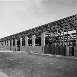Glass Negative - Construction of the Municipal Council of Sydney Electricity Depot Camperdown, 1919