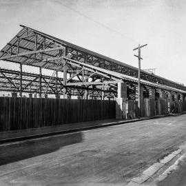 Glass Negative - Construction of the Municipal Council of Sydney Electricity Depot Camperdown, 1919
