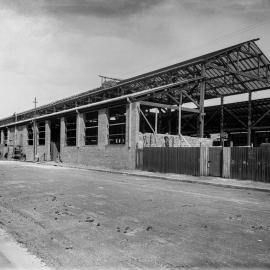 Glass Negative - Construction of the Municipal Council of Sydney Electricity Depot Camperdown, 1919