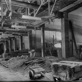 Glass Negative - Alterations to the Queen Victoria Building (QVB) Sydney, 1917