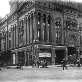Glass Negative - Alterations to the Queen Victoria Building (QVB) Sydney, 1918