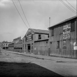 Glass Negative - Construction of the City Municipal Fruit Market Building Number 3 in Haymarket, 1910