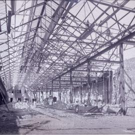 Glass Negative - Construction of the City Municipal Fruit Market Building Number 3 in Haymarket, 1911
