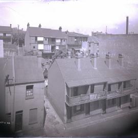 Glass Negative - Houses in Frog Hollow, Little Albion Street Surry Hills, 1928