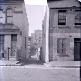Glass Negative - Brisbane Street resumption, Surry Hills, 1928