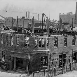 Glass Negative - Construction of the Great Western Coffee Palace, Haymarket, 1913