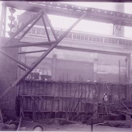 Glass Negative - Building work at Pyrmont Power Station Extension Number 3 in Pyrmont, 1914