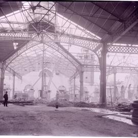 Glass Negative - Construction of the W P Manning Building, Haymarket, 1913