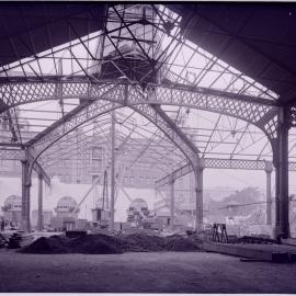 Glass Negative - Construction of the W P Manning Building, Haymarket, 1913