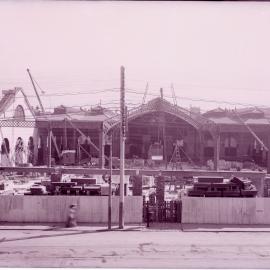 Glass Negative - Construction of the W P Manning Building, Haymarket, 1913