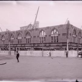 Glass Negative - Construction of the W P Manning Building, Haymarket, 1914